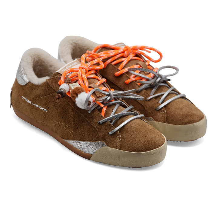 Crime London Sneakers Donna Pelle Scamosciata Beige SNEAKERINA