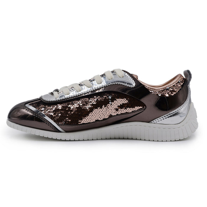 Sneakers Pinko Donna Reby 10 Tabacco Paillettes Inserti Mirror