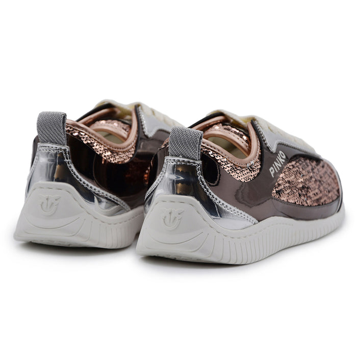 Sneakers Pinko Donna Reby 10 Tabacco Paillettes Inserti Mirror