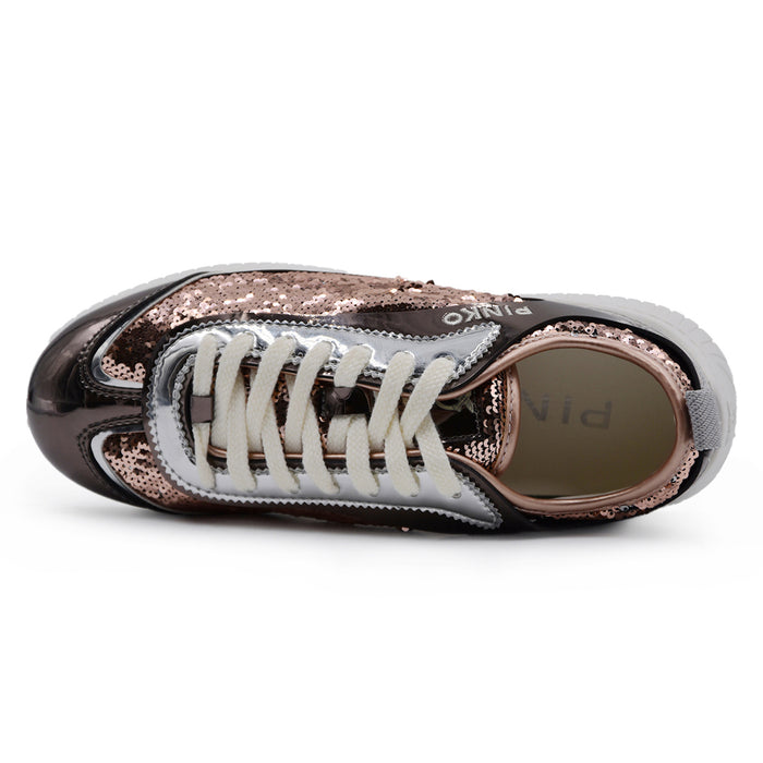 Sneakers Pinko Donna Reby 10 Tabacco Paillettes Inserti Mirror