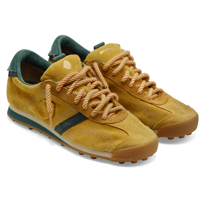 Sneakers Satorisan Uomo Stardust Pelle Scamosciata Gialla Verde