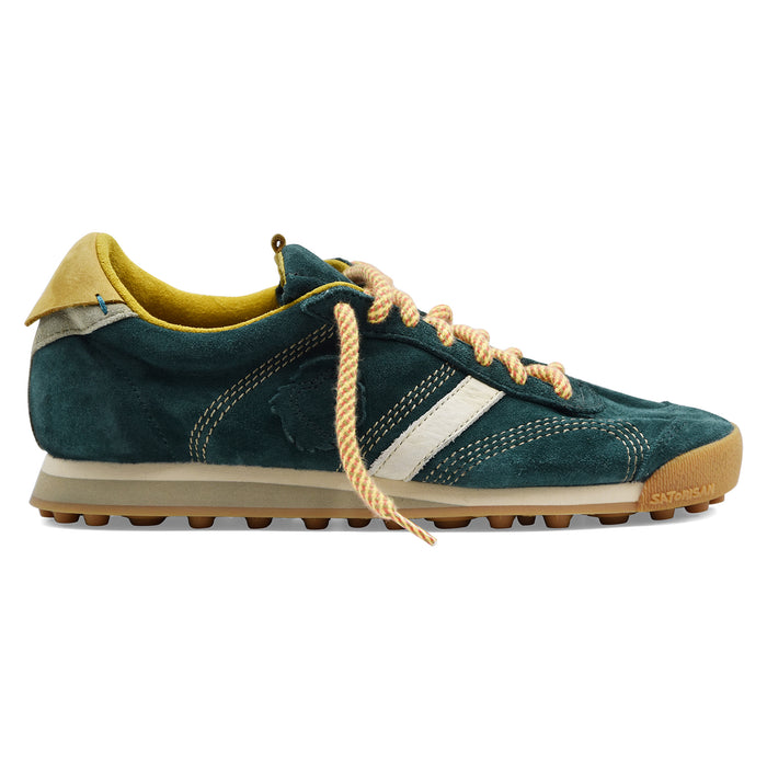 Sneakers Uomo Satorisan Stardust Vera Pelle Scamosciata Verde