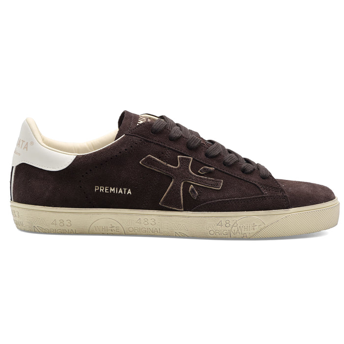 Sneakers Uomo Premiata Steven 7897 Marrone Scuro Minimalista