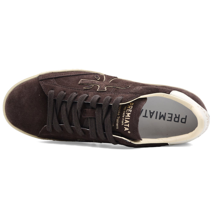 Sneakers Uomo Premiata Steven 7897 Marrone Scuro Minimalista