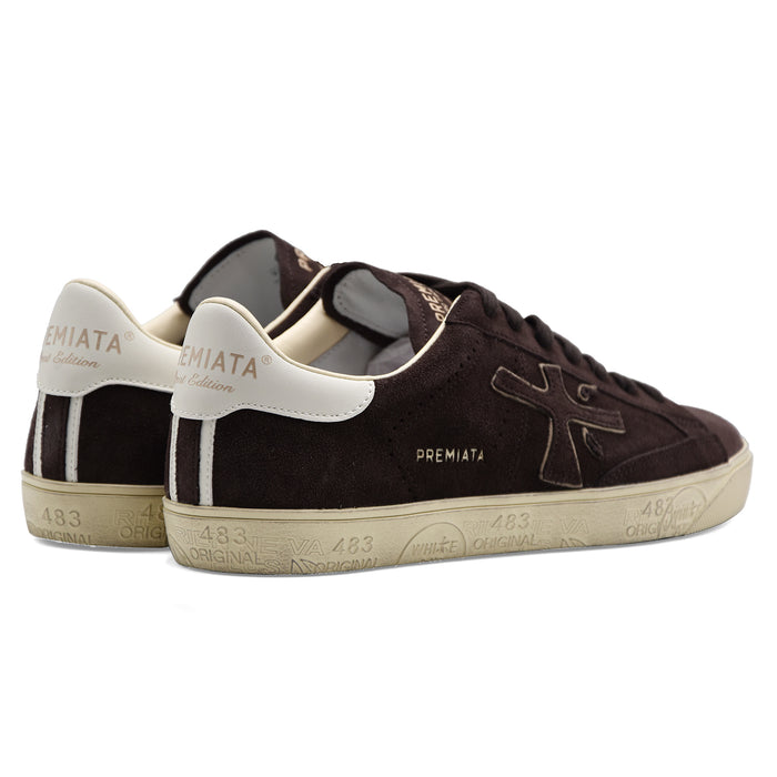 Sneakers Uomo Premiata Steven 7897 Marrone Scuro Minimalista