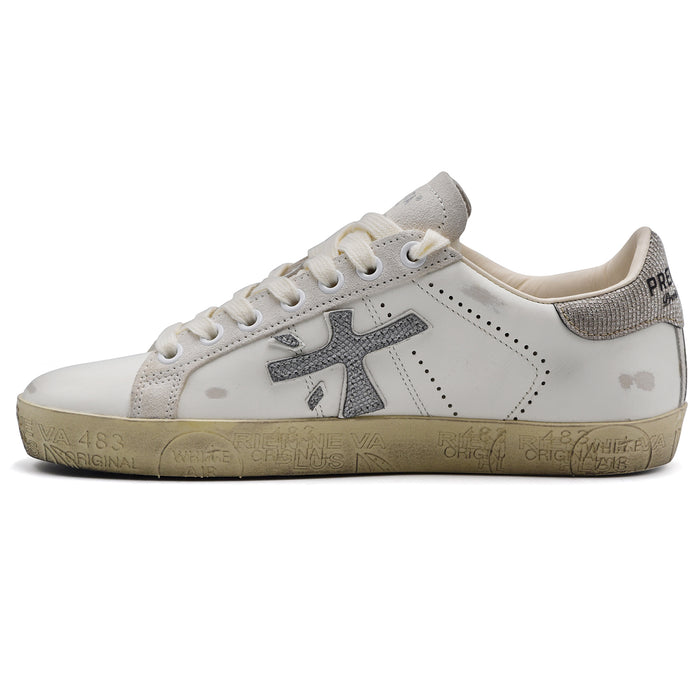 Sneakers Premiata STEVEND 8127 Donna Bianco Con Effetto Vissuto