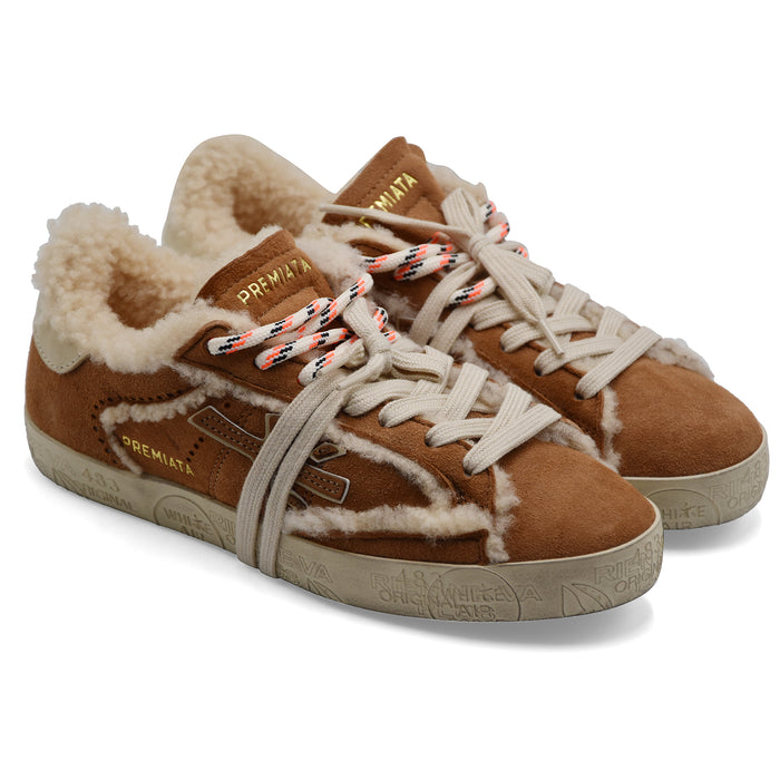 Sneakers Premiata Stevend 8693M Donna Cuoio Pelle Scamosciata