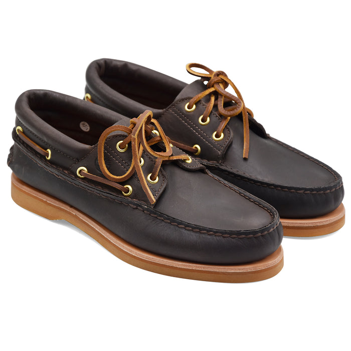 Scarpe Da Barca Timberland Uomo Pelle Marrone Con Suola Vibram