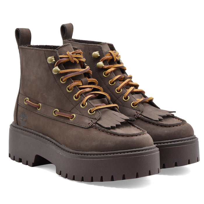 Stivaletti Timberland Stone Street Donna Marrone Scuro Plateau