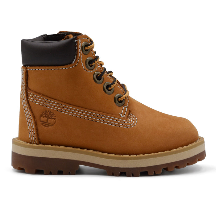 Scarponcini Timberland Bambino Courma Mid Pelle Wheat Zip A Lato