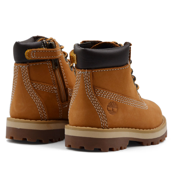 Scarponcini Timberland Bambino Courma Mid Pelle Wheat Zip A Lato