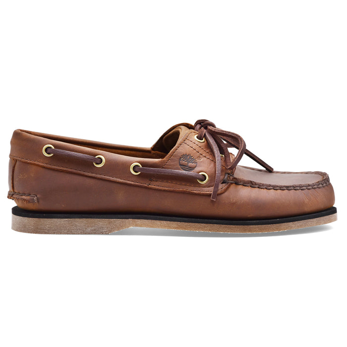 Timberland Men's Leather Boat Shoes Brown Leather Lace
