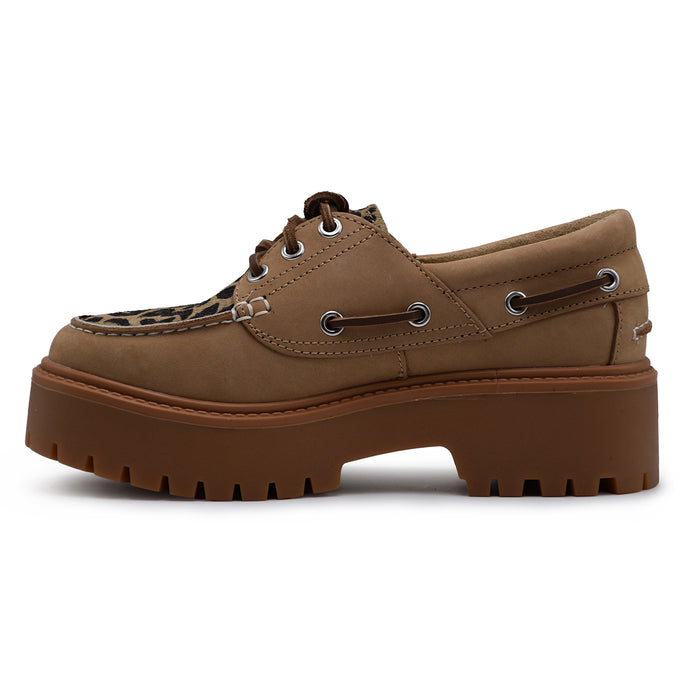 Allacciata Timberland Donna Pelle Beige BOAT SHOE STONE STREET