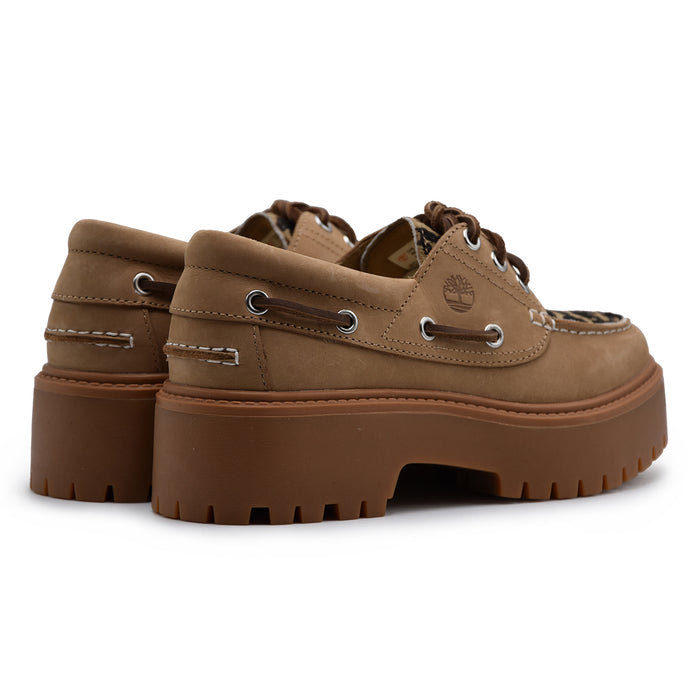 Allacciata Timberland Donna Pelle Beige BOAT SHOE STONE STREET