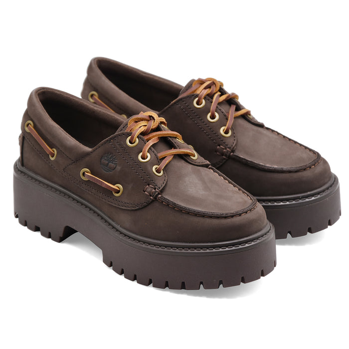 Timberland Allacciate Donna Boat Shoe In Pelle Nabuck Marrone