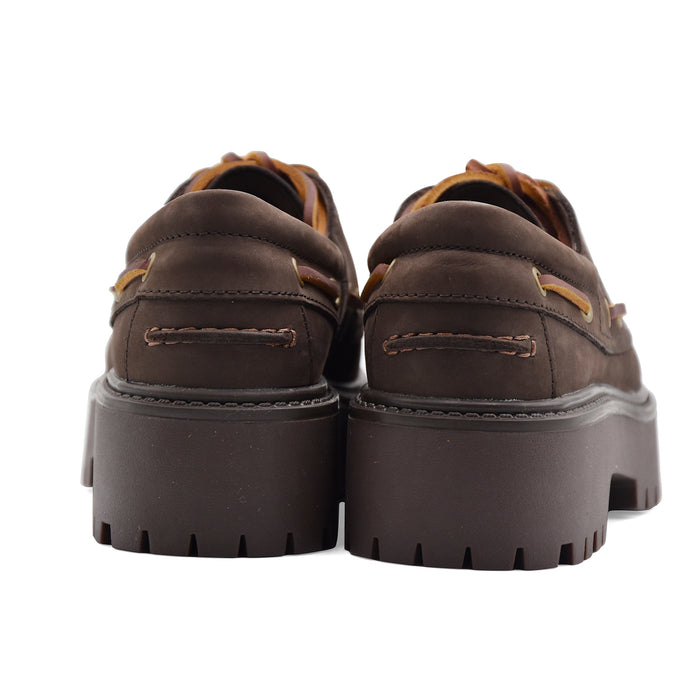 Timberland Allacciate Donna Boat Shoe In Pelle Nabuck Marrone