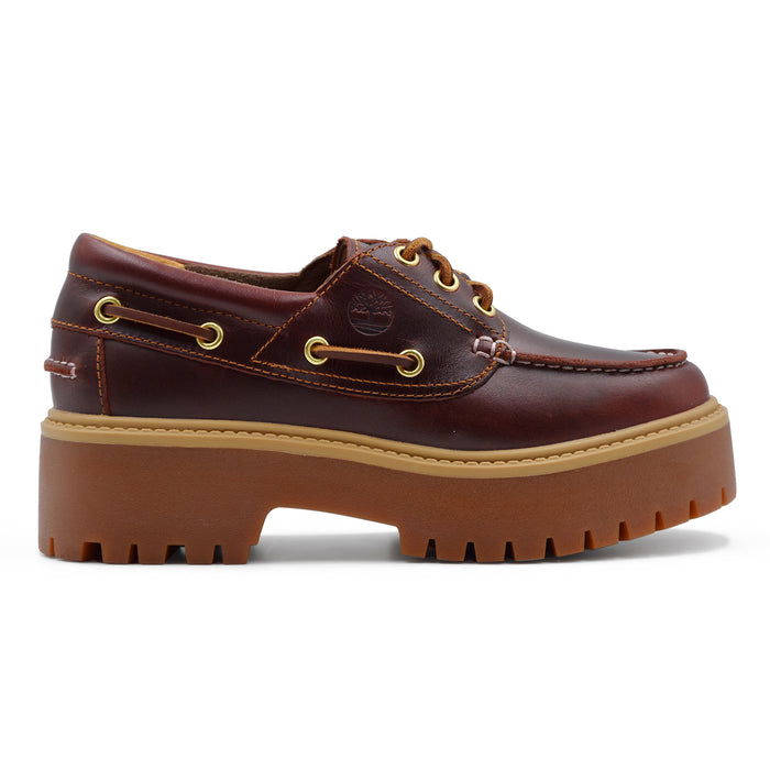 Timberland Women's Stone Street Brown Leather Boat Shoes