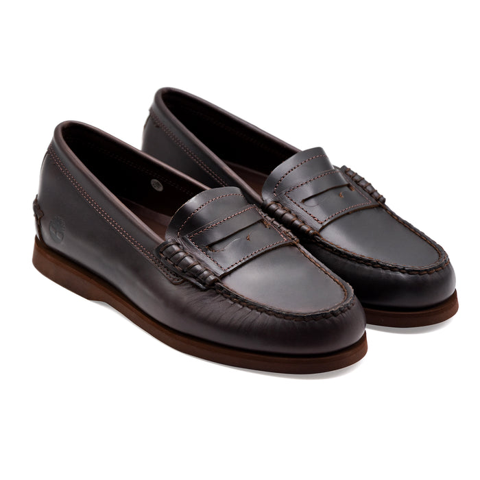 Mocassini Uomo Timberland LOAFER SHOE In Pelle Marrone Scuro