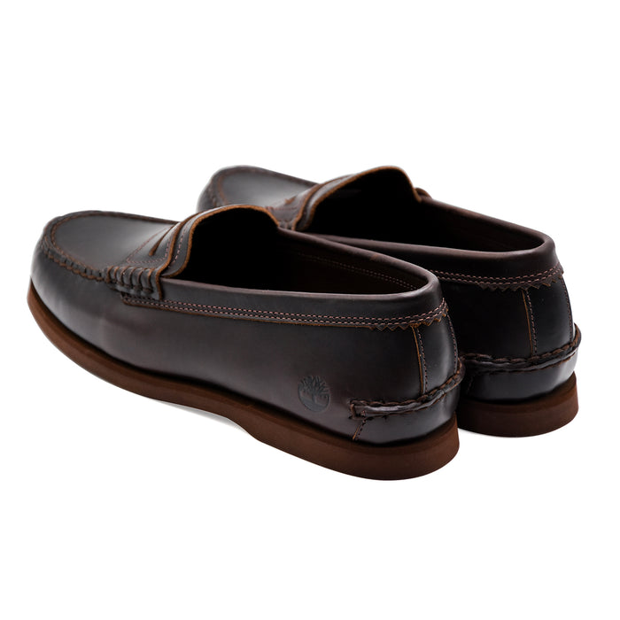 Mocassini Uomo Timberland LOAFER SHOE In Pelle Marrone Scuro
