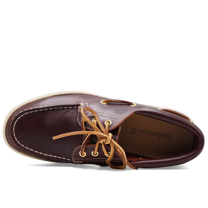 Timberland Men's Boat Shoes Brown Leather Rubber Sole
