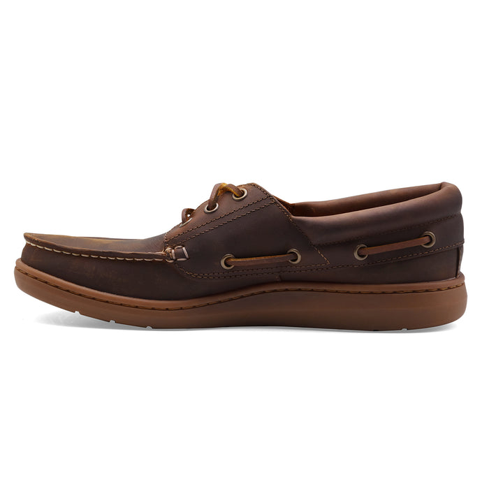 Timberland Men's Brown Oiled Nubuck Leather Boat Shoes