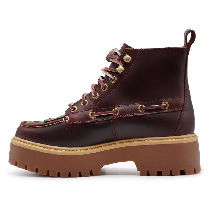 Timberland Donna Stivaletti Stone Street Sfrangiati Burgundy