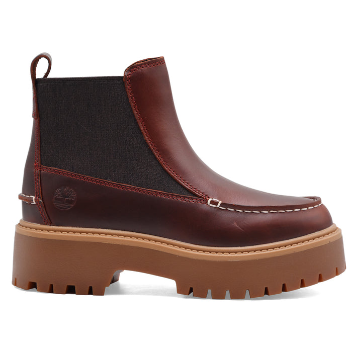 Stivaletti Timberland Donna In Pelle Burgundy Mid Chelsea Boot
