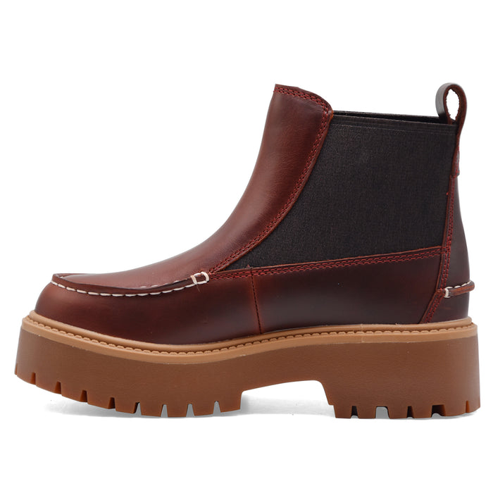 Stivaletti Timberland Donna In Pelle Burgundy Mid Chelsea Boot