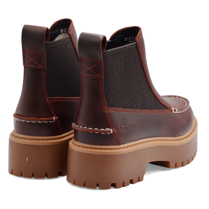 Stivaletti Timberland Donna In Pelle Burgundy Mid Chelsea Boot