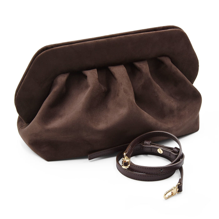 Borsa Donna THEMOIRè Bios Suede Vegan Ebony Tracolla Regolabile