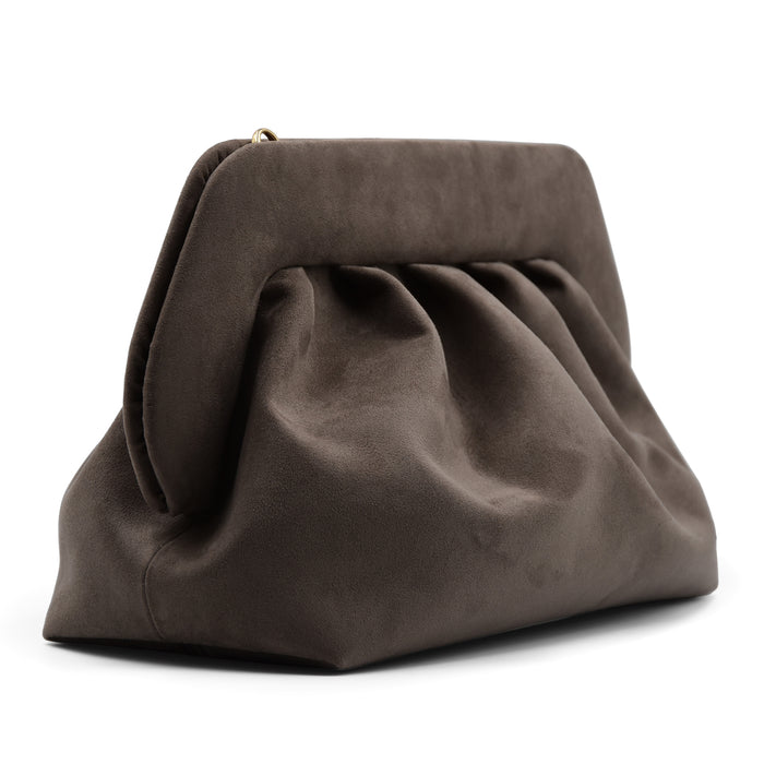 Borsa THEMOIRè Donna Bios Grigio Suede Vegan Mud Con Tracolla