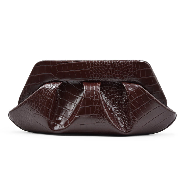 Borsa THEMOIRèDonna Emera Vegan Croco Ebony Tracolla Regolabile