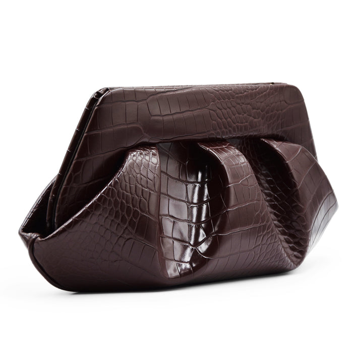 Borsa THEMOIRèDonna Emera Vegan Croco Ebony Tracolla Regolabile