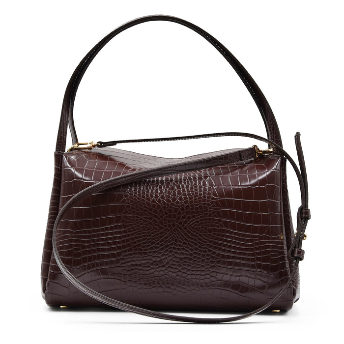 Borsa Donna THEMOIRè Eudora Croco Ebony Vegan Stile Grintoso