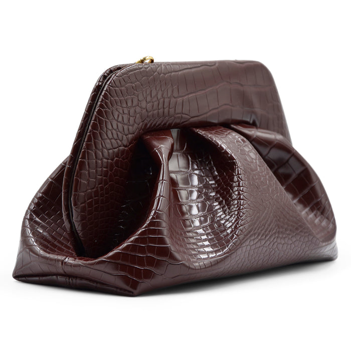 Borsa THEMOIRè Tia Donna Pochette Con Tracolla Vegan Croco Ebony