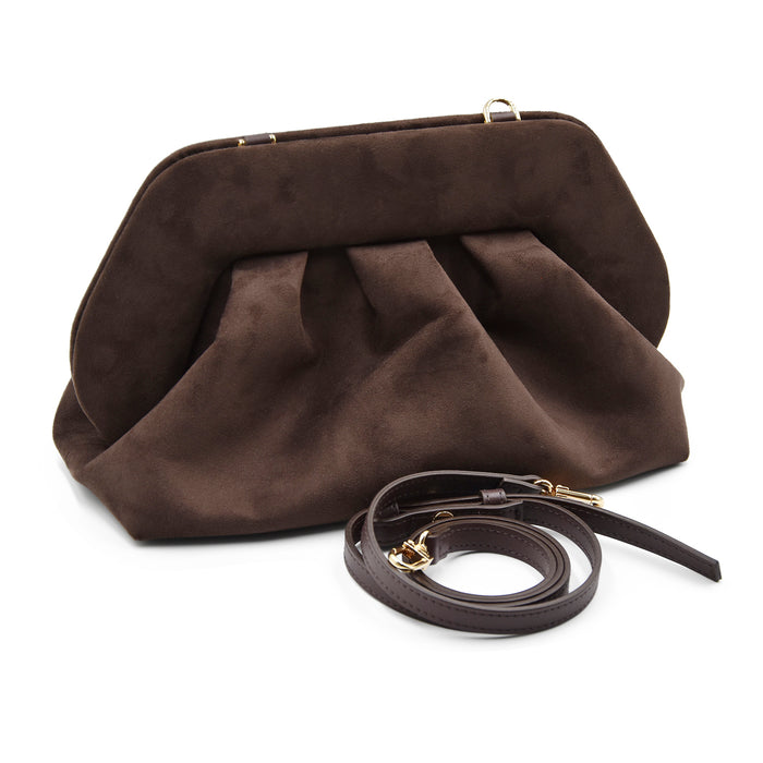 Borsa Donna Themoirè Tia Vegan Suede Ebony Stile Iconico Grintoso