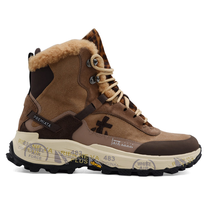 Sneakers Premiata Trivor 510M Donna Marrone Con Suola Vibram