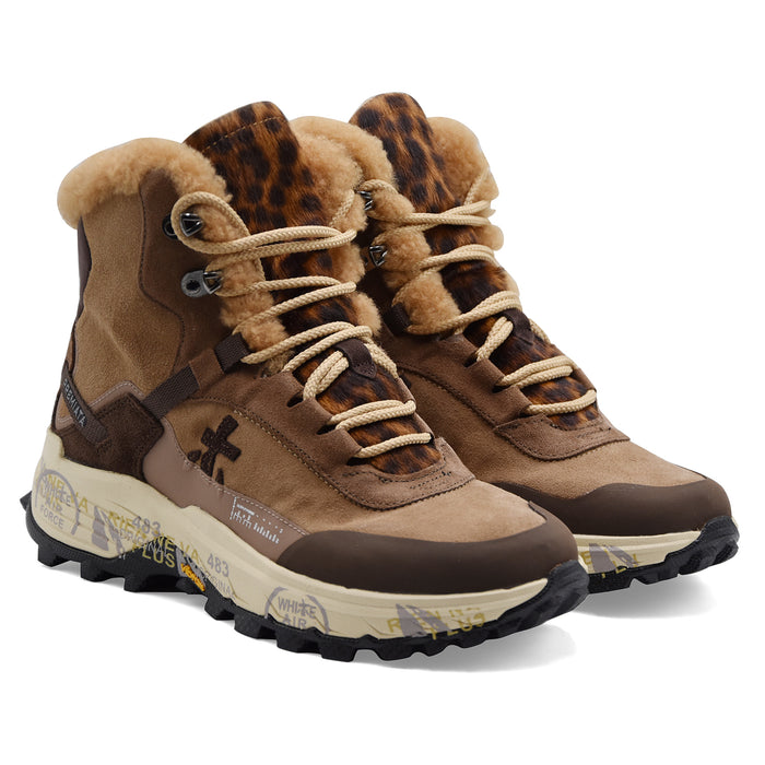 Sneakers Premiata Trivor 510M Donna Marrone Con Suola Vibram