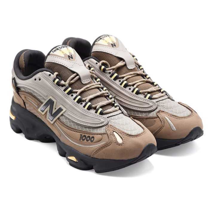 New Balance Sneakers U100079S Uomo Camoscio Beige Tessuto Grigio