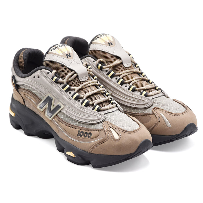 New Balance Sneakers U100079S Uomo Camoscio Beige Tessuto Grigio