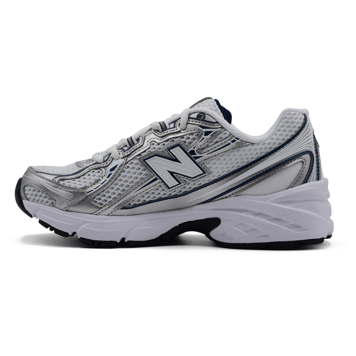 Sneakers New Balance 740 Donna Bianco Argento Blu Stile Grintoso