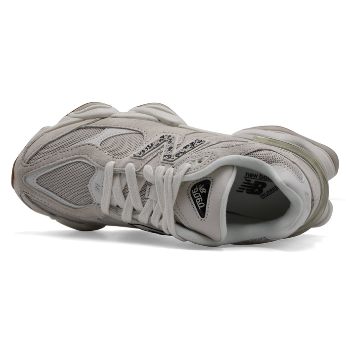 Sneakers New Balance 9060 Donna Beige Nero Con Motivo Animalier