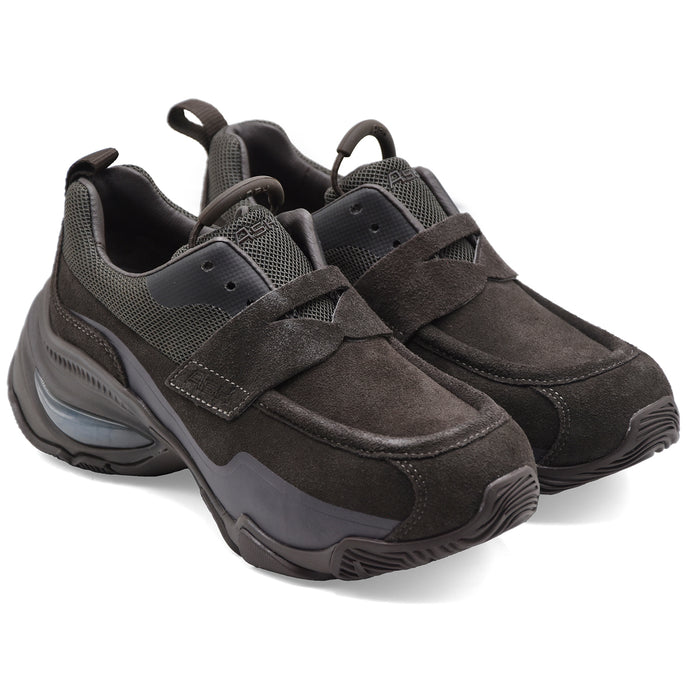 Sneakers Ash Donna Suede Mesh Marrone D'Ispirazione Mocassino