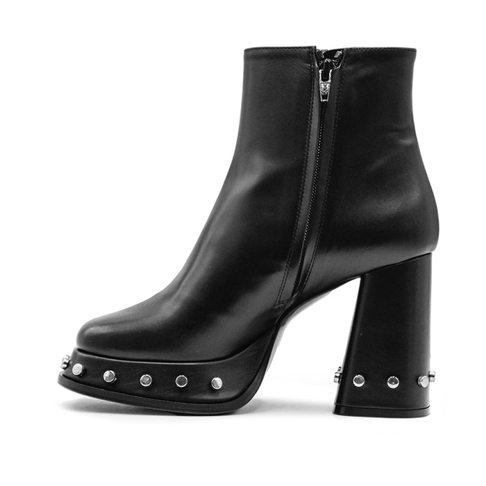 Roberto Festa Stivaletti Nero Importante Plateau Borchiato Donna