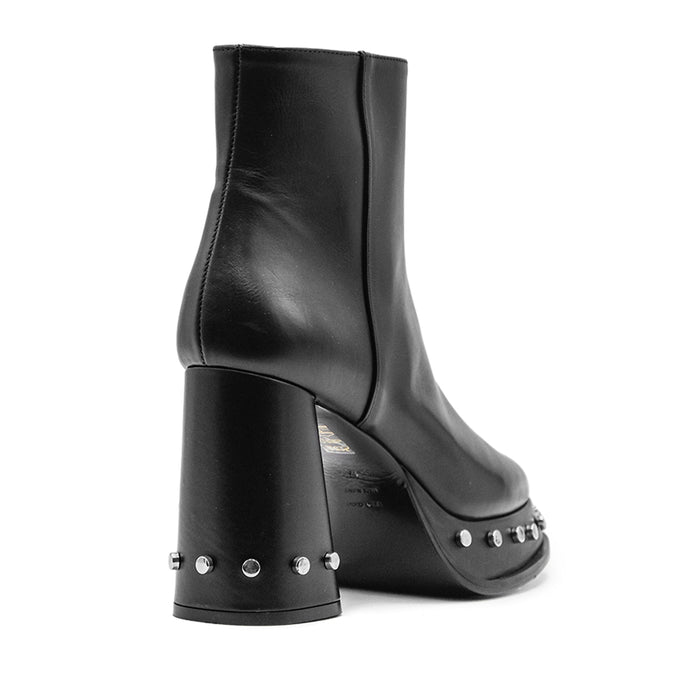 Roberto Festa Stivaletti Nero Importante Plateau Borchiato Donna