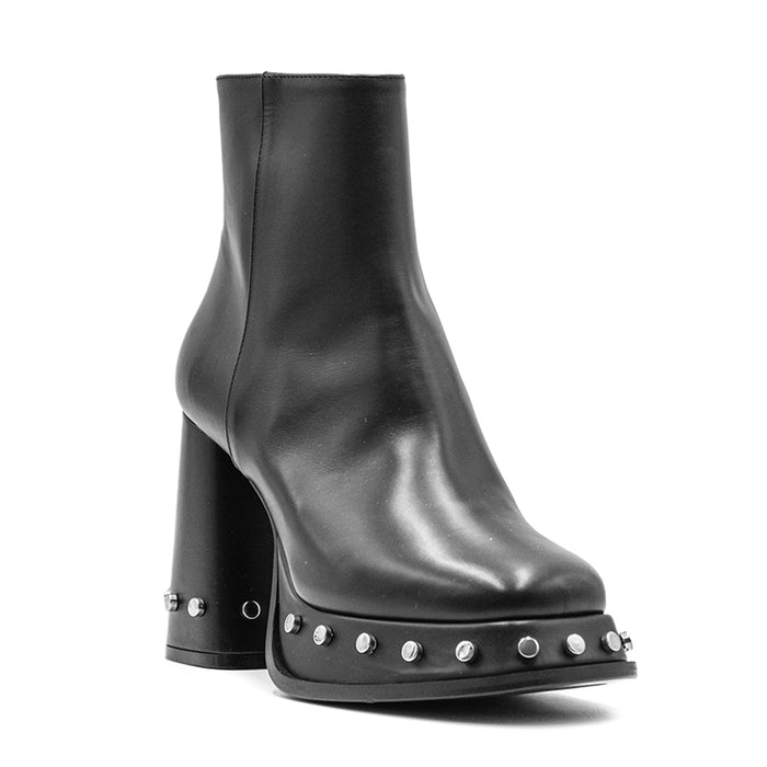 Roberto Festa Stivaletti Nero Importante Plateau Borchiato Donna