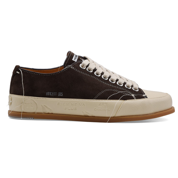 Premiata Sneakers Uomo Camoscio Marrone VINCE015 Stile Vintage