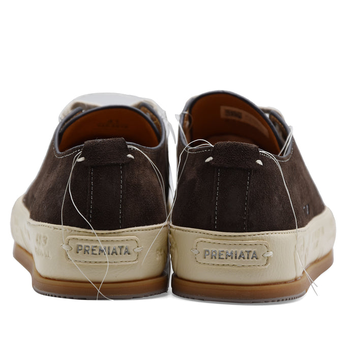 Premiata Sneakers Uomo Camoscio Marrone VINCE015 Stile Vintage
