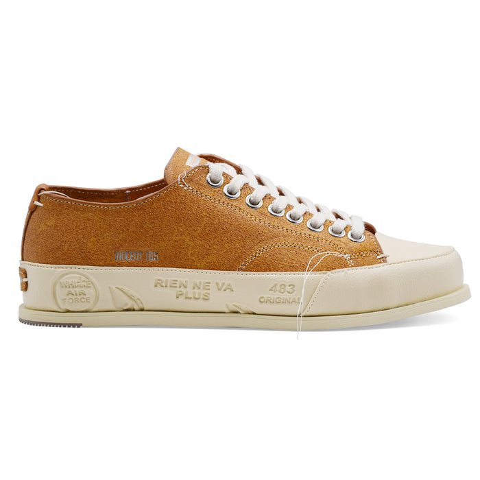 Sneakers Premiata Vince015 Uomo In Suede Ocra Con Suola Avorio
