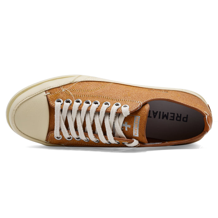 Sneakers Premiata Vince015 Uomo In Suede Ocra Con Suola Avorio